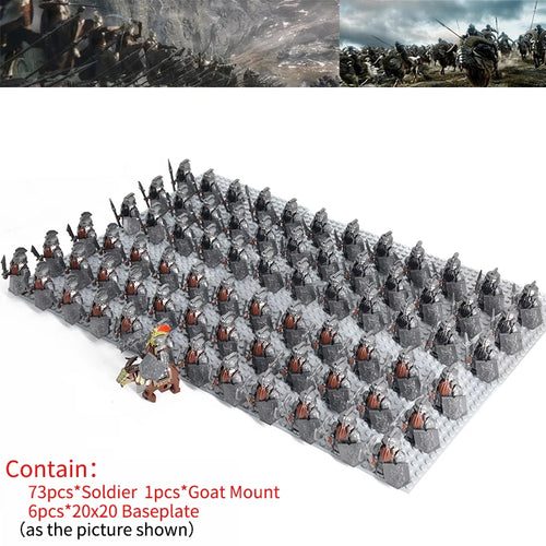 MOC Elfen Zwerge Soldat Orks Armee Figuren HdR Rüstung Wache Krieger Bogenschütze Mittelalterliche Ritter Bausteine Ziegel Spielzeug Geschenke