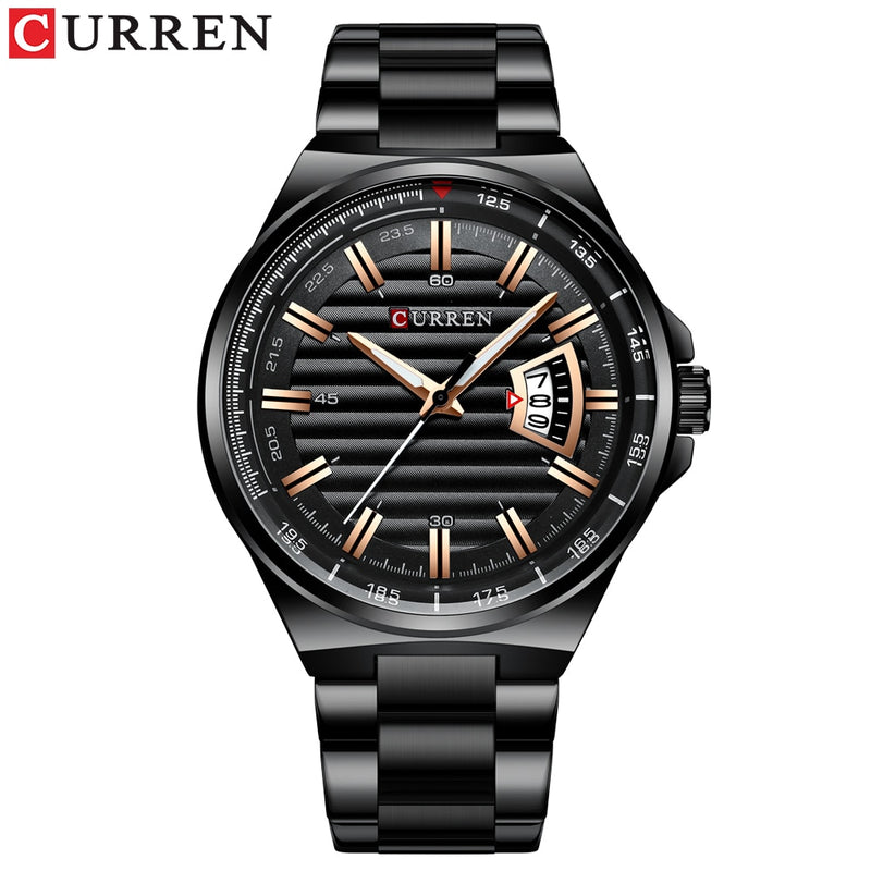 Top Brand CURREN Luxury Quartz Watches for Men Wrist Watch Classic Silver Stainless Steel Strap Men&