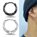 Trendige 925 Sterling Silber Ohrringe Für Herren Schmuck Mode Welle Creolen Ohrringe Männlich Weiblich Schwarz Weiß Accessoires Für Jungen Geschenk