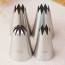 #353 354 359 362 Open Star Piping Nozzle Cake Decorating Tools Stainless Steel Icing TipCream Nozzles Bakeware Pastry Tips Large