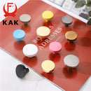 KAK Gold Cabinet Knobs Black Kitchen Handles Zinc Alloy Colorful Furniture Knobs for Kids Room 30mm Cupboard Door Pulls Hardware