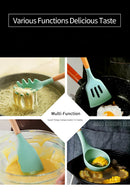 The Atelier | Non-Stick Silicone Kitchen Utensil Set with Wooden Handles