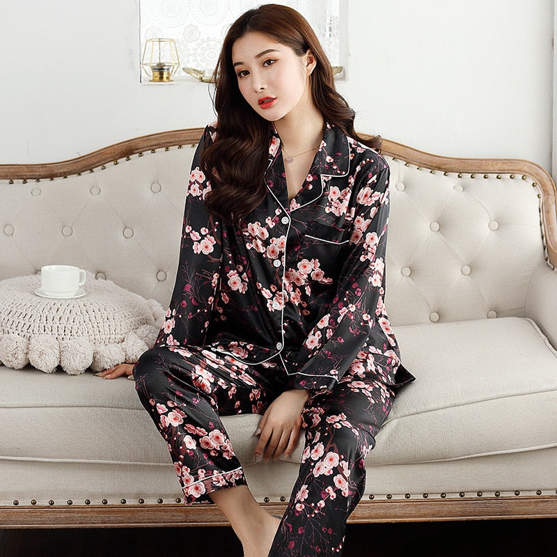 Satin Silk Pajamas for Women&