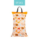 Happy flute 1 pcs Large Hanging Wet/Dry Pail Bag for Cloth Diaper,Inserts,Nappy, Laundry With Two Zippered Waterproof,Reusable