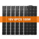 Dokio Flexible Solar Panel 100W Monocrystalline Solar Cell 200w 400w 600w 800W 1000W Solar Panel Kit For RV/Boat/Home system