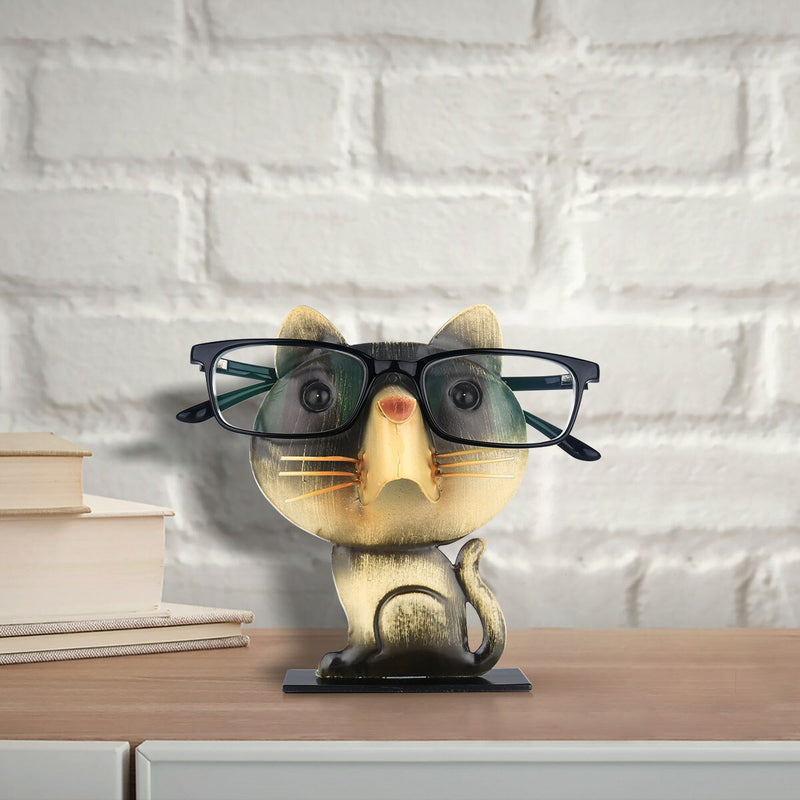 Animal Figurine Cat Shaped Eyeglass Rack Glasses Eyewear Holder Animal Shaped Spectacle Display Stand Vintage home decor
