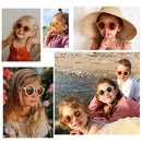 Kostenloser Versand Kinder Farbige runde Fassung leichte PC süße kleine Gesichts-Sonnenbrille