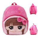 Mode Kinder Schulranzen 3D Cartoon-Druck Plüsch Kinder Rucksack Kindergarten Jungen und Mädchen Schulranzen Mini-Rucksack Büchertasche