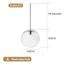 Modern Glass Pendant Lights Gold Black Hanging Lamps For Ceiling Dining Table Bedroom Dining Room Glass Ball Pendant Lighting