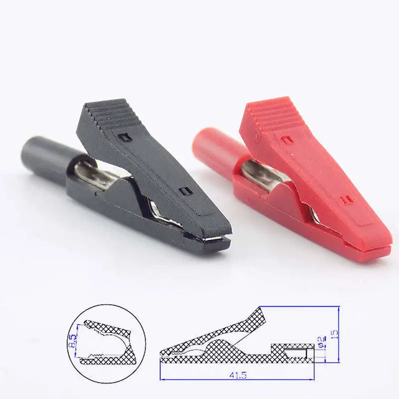 10A 20A 30A 50A Alligator Clip Crocodile Adapter 2mm 4mm Banana Plug Probe Clip for Multimeter Pen Test lead Cable Insulated