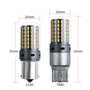 2 Stücke 1156 BA15S P21W BAU15S PY21w 3156 T20 7440 W21W Canbus LED-Lampen 3014 120SMD Kein Fehler Zweifarbige Blinkerleuchte KEIN Blinken