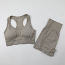 Workout Clothes For Women Seamless Yoga Sports Suits Sport Bra Top+High Waist Fitness Shorts 2 Piece Gym Set Running Sportswear