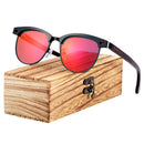 BARCUR Cat Eye Holz Sonnenbrille polarisiert Edelstahlrahmen Holz Sonnenbrille für Damen und Herren Oculos de Sol lunette de soleil femme