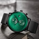Mens Watches Top Brand Luxury Fashion Automatic Chronograph Watch for Man Water Ghost Green Sports Wrist Watch Date Reloj Hombre