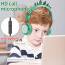 Boy headphones Jurassic dinosaur 3.5mm wired headphones with microphone suitable for learning games mobile phone headphones cute