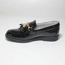 New Boys Shoes Round Toe Tasseled Casual Slip On Loafers Kids Smart Spanish Page Boy Wedding Dress Formal Soft Rubber Sole Flats