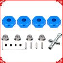 Alloy 12mm wheel hex hub adapter/M4 serrated lock nut for 1/10 ARRMA 3s&Mega550 Vorteks Senton Granite Big Rock Typhon part