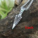1pcs Norse Viking valknut Triangle arrow rune pendant men Cool necklace stainless steel with viking rune letter