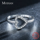 Modian Real 925 Sterling Silver Calssic Vintage Heart Finger Rings Simple Collocation Fine Jewlery For Women Exquisite Gift