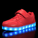 Size 25-37 Children Led Shoes Glowing Sneakers Kid Krasovki with Backlight USB Light Up Shoes Luminous Sneakers for Boys Girls