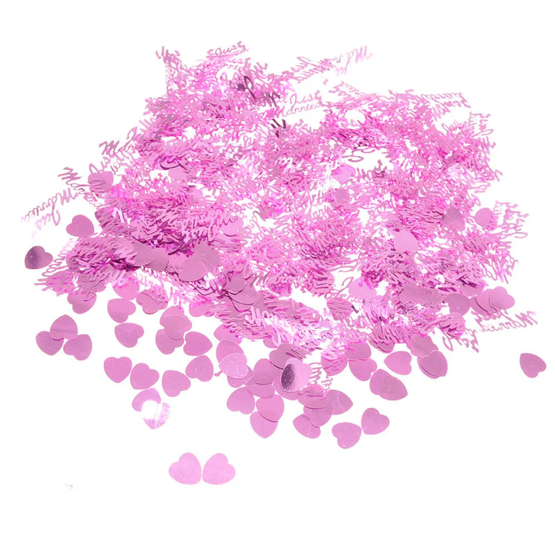 15g Wedding Decors Just Married & Hearts Rose Gold Silver Red Table Confetti Bridal Shower Scatters Anniversary Party Supplies