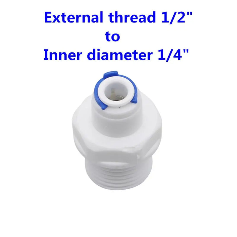 1/4" To 1/2" Male/Femal Thread Quick Connector Butt Pneumatic Pipe Connection Fittings Slip Lock Quick-connectors 1Pc