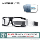 MERRYS DESIGN Men Sport Glasses Frame For Basketball Football Outdoor Sports Prescription Glasses Anti-fog Anti-impact S3035