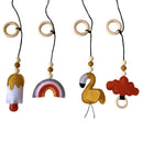 1Set Nordic Style Baby Gym Play Nursery Sensory Ring-pull Toy Wooden Frame Infant Room Toddler Clothes Rack Gift Kids Decor