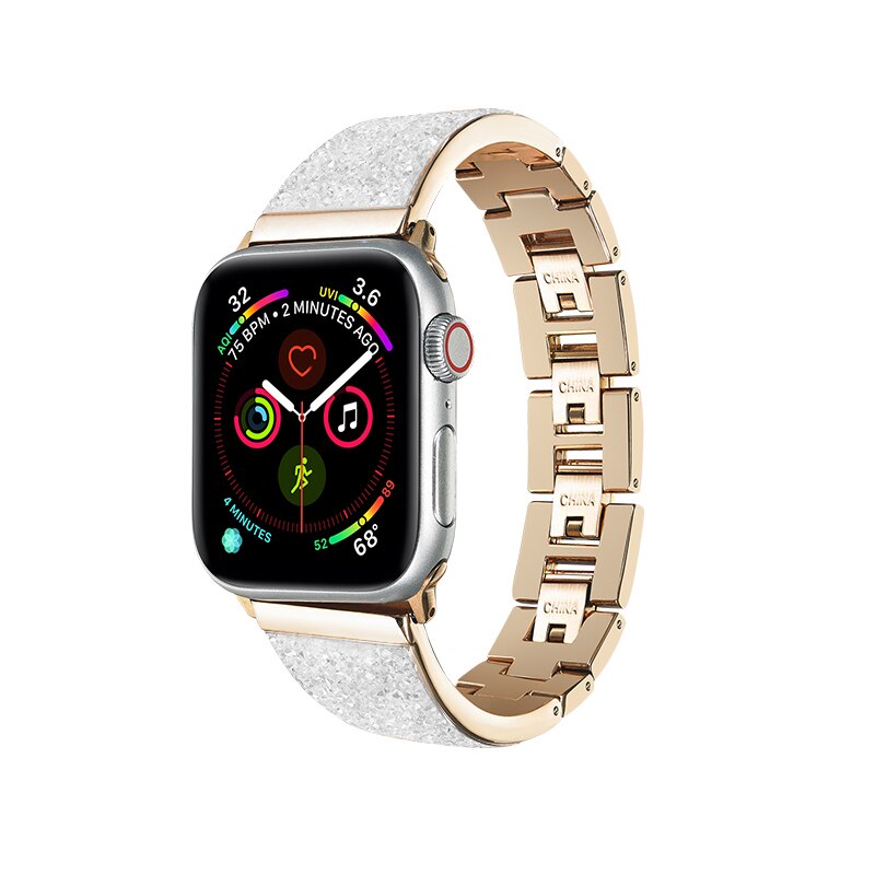 Suitable for Apple Watch metal strap 40mm 44mm 38mm 42mm fashion diamond wristband Iwatch 654321SE men and women wristband