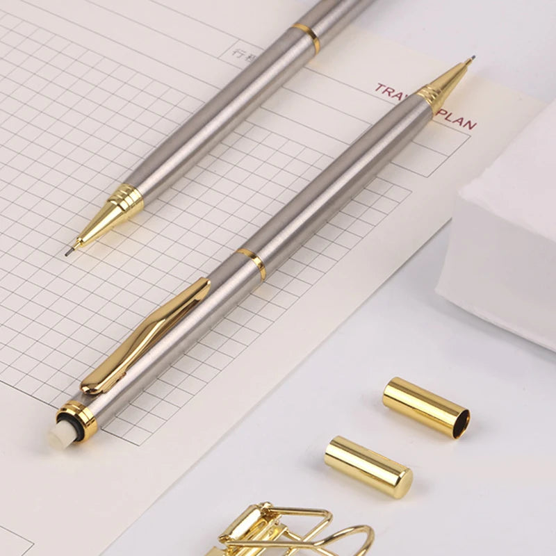 1 Pcs Mechanical Pencil Metal Press 0.5mm Student Pencil Drawing Surveying Office Stationery HIGH-END STUDENT PENCIL