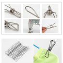 6cm/6.5cm Stainless Steel Clips Clothes Pins Pegs Holders Clothing Clamps Sealing Clip Household Clothespin Clips for Hangers