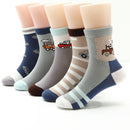 5 pair /1 lot spring & autumn kids socks cotton cartoon car children socks for boys 1-12 year baby socks