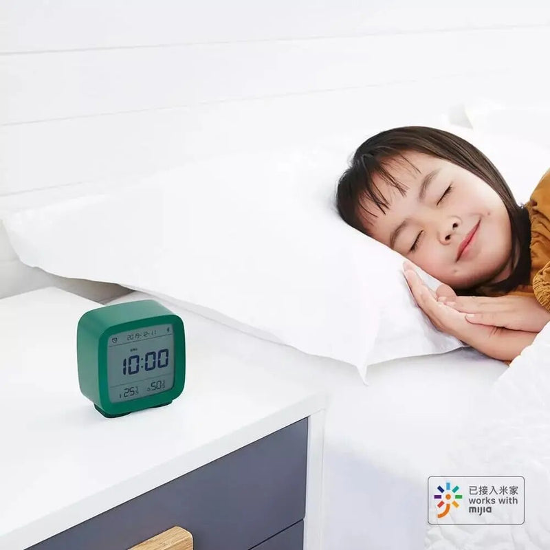 Cleargrass Bluetooth Alarm Clock smart Control Temperature Humidity Display LCD Screen Adjustable Nightlight Canlendar