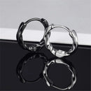 Trendige 925 Sterling Silber Ohrringe Für Herren Schmuck Mode Welle Creolen Ohrringe Männlich Weiblich Schwarz Weiß Accessoires Für Jungen Geschenk