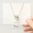 Thaya Color Light Bow Geschenk Halskette 925 Silber Böhmen Interessante Farbprisma Halskette für Frauen Besonderes Design Schmuck