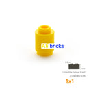 50pcs/lot DIY Blocks Building Bricks Cylindrical Educational Assemblage Construction Toys for Children Size Compatible Brand