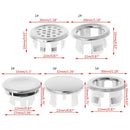 Bathroom Basin Sink Overflow Ring Round Insert Chrome Hole Cover Cap