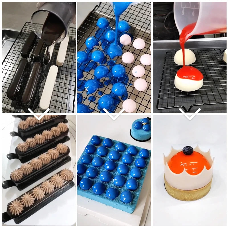 FAISDU 1pcs Single Layer Stainless Steel BBQ Bread Cake Cooling Rack Drip Dry Rack Cooling Grid Baking Pan Household Baking Tool