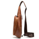 WESTAL Men's Shoulder Bag Men's Genuine Leather Chest Pack Man Sling Messenger Bags Belt Small Crossbody Bags Side Bags for Men