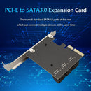 SATA PCIe Adapter 4 Ports /6 Port SATA III to PCI Express 3.0 X1 Controller Expansion Card compatible with PCI-E X4/X8/X16 6Gbps