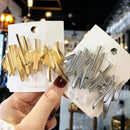 Temperament Mirror Geometric Hair Clip Multilayer Irregular Exaggerated Alloy Hair Clip Women Wedding Bridal Headress Accessoriy