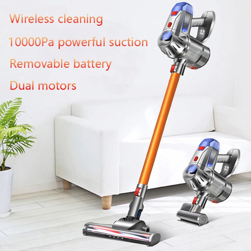 Wireless Handheld Vacuum Cleaner 12kPa Powerful Suction 150W Dual Motor LED Lighting Electric Sweeper Cordless Home Dust Cleaner