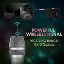 Wireless Microphone VHF Handheld Wireless Dynamice Aluminum Alloy Microphone For Karaoke Computer PC Singing KTV With Receiver