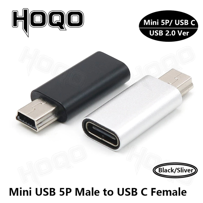 mini usb to usb c,mini-b to usb-c cable,usb type c female to mini usb male adapter,mini usb to type c adaptor power cord gps