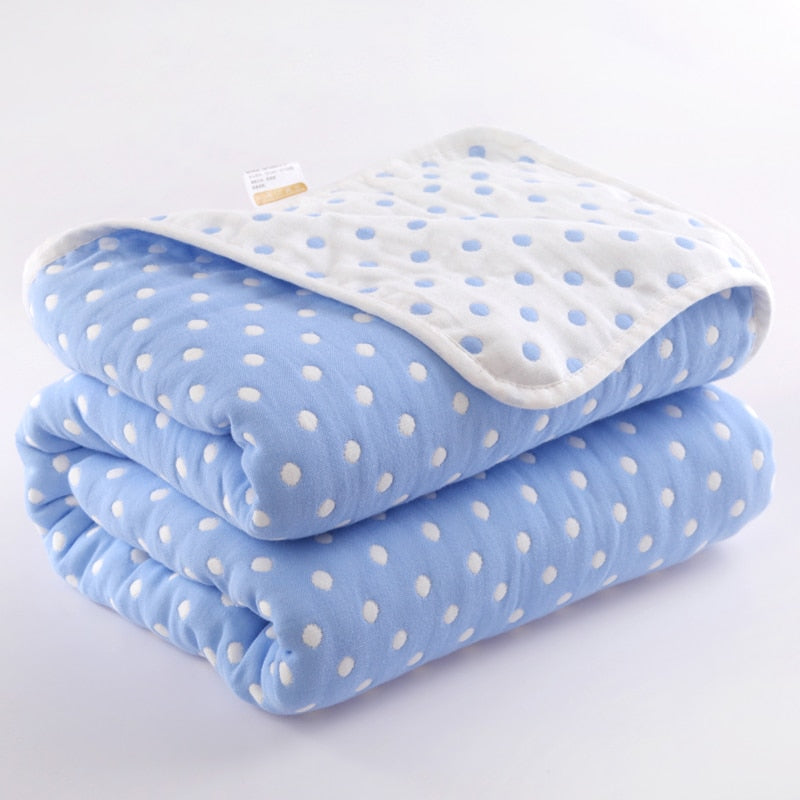 90*100cm Soft Breathable Cotton Baby Blanket for Newborn 6 Layers Muslin Gauze Growth Baby Quilt Newborn Baby Bath Swaddle Wrap