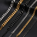 Vnox Basic Cuban-Kettenarmbänder für Herren und Damen, klassisches Edelstahl-Gliederarmband 5/9 mm breit, lässiger Hipster-Schmuck