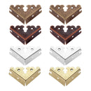 4Pcs 34mm Zinc Alloy Jewelry Wooden Box Triangle Corner Decorative Protectors Furniture Carved Table Corner Brackets Protection