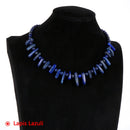 Women Natural Stone Amethyst India Onyx Lapis Lazuli Necklace Irregular Gemstone Beaded Clavicle Chain Chokers Party Jewelry