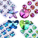 Multicolor Heart Pendant Glass Butterfly Beads Crystal Star Charms For Women Jewelry Making DIY Necklaces Earring Findings