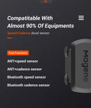 Magene S3+ Cadence Speed Sensor ANT+ Bluetooth Dual Sensor Compatible with Wahoo Onelap Zwift